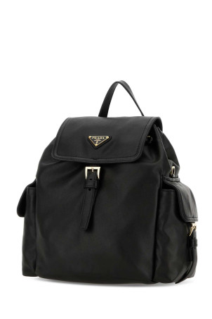 Black leather backpack Black PRADA (1BZ0802DX8)