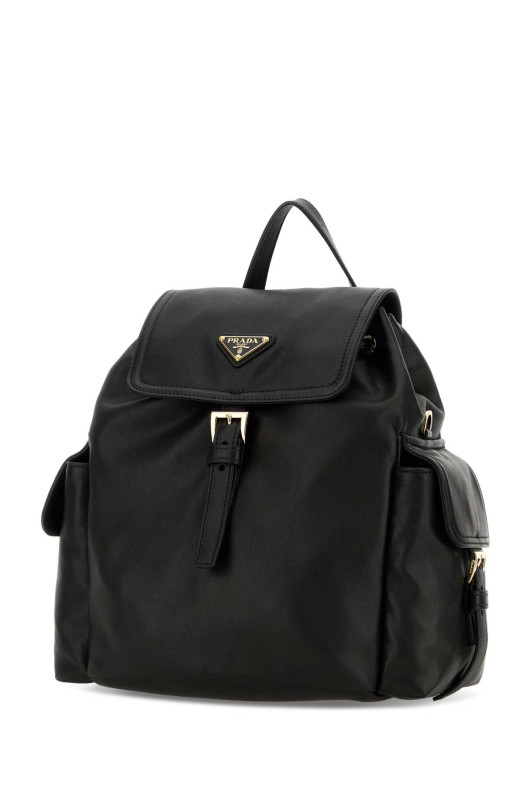 Black leather backpack Black PRADA (1BZ0802DX8)