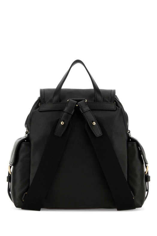Black leather backpack Black PRADA (1BZ0802DX8)