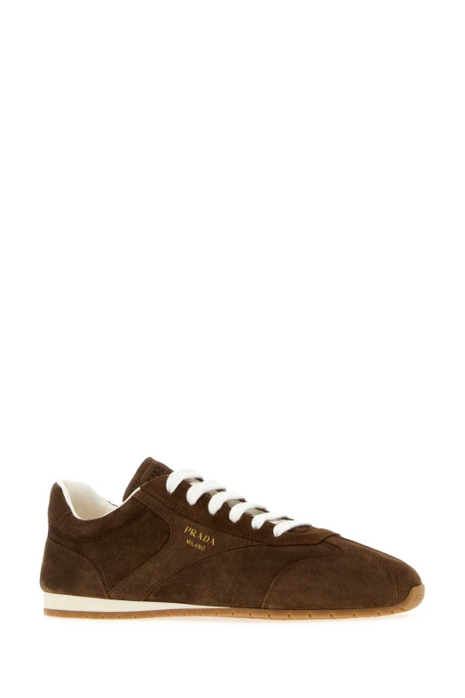 Brown suede sneakers PRADA (1E152OF020054)