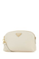 White leather crossbody bag Black PRADA (1NF0622DKV)