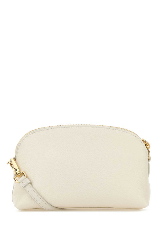 White leather crossbody bag Black PRADA (1NF0622DKV)