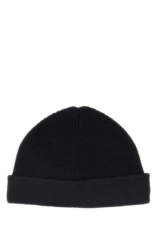 Black cotton beanie hat Black C.P. COMPANY (20CLAC043A000727A)