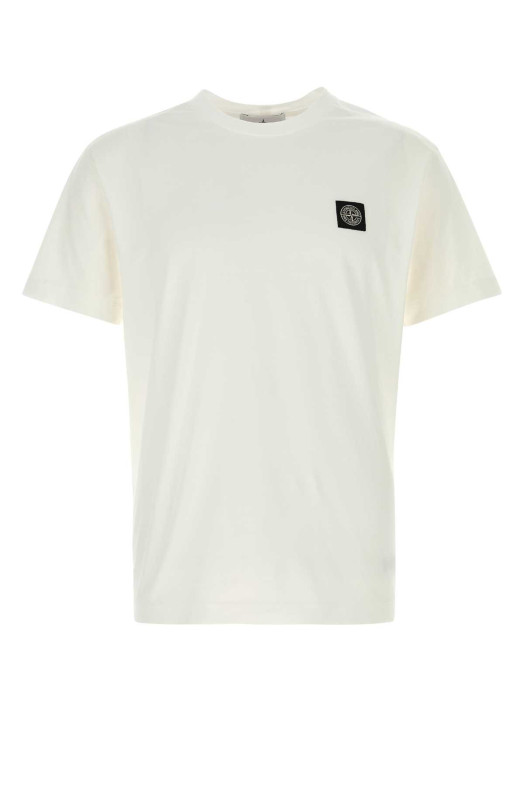 White cotton t-shirt STONE ISLAND (210003913)