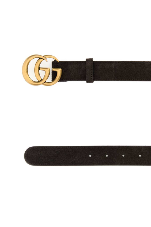 Dark brown suede belt GUCCI (414516CA00X)
