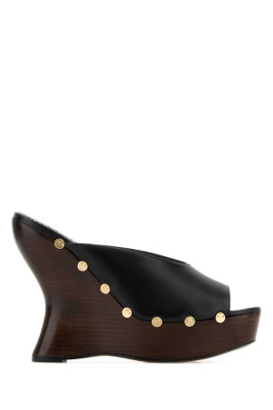 Black nappa leather wedges Black MAGDA BUTRYM (501426)