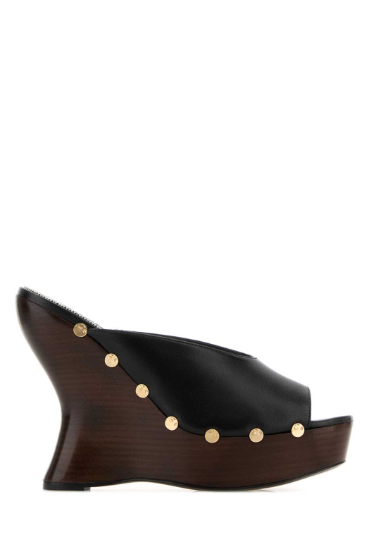 Black nappa leather wedges Black MAGDA BUTRYM (501426)