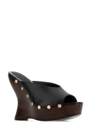 Black nappa leather wedges Black MAGDA BUTRYM (501426)