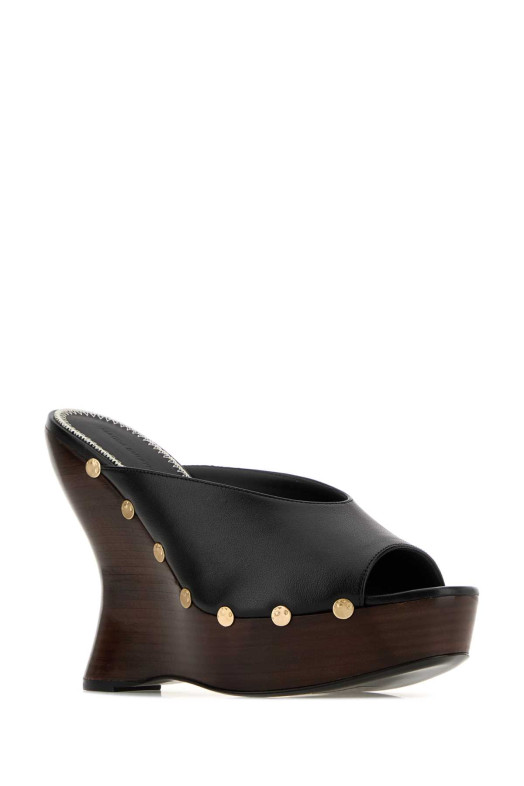 Black nappa leather wedges Black MAGDA BUTRYM (501426)