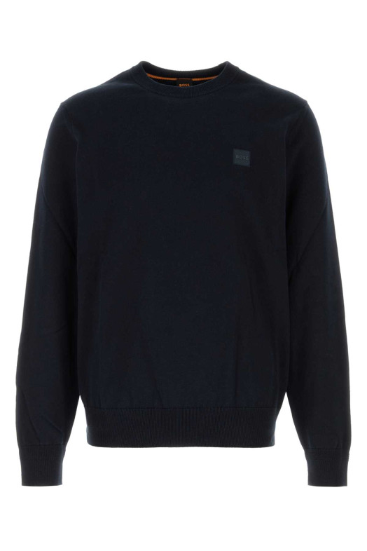 Midnight blue cotton blend sweater BOSS (50527583)
