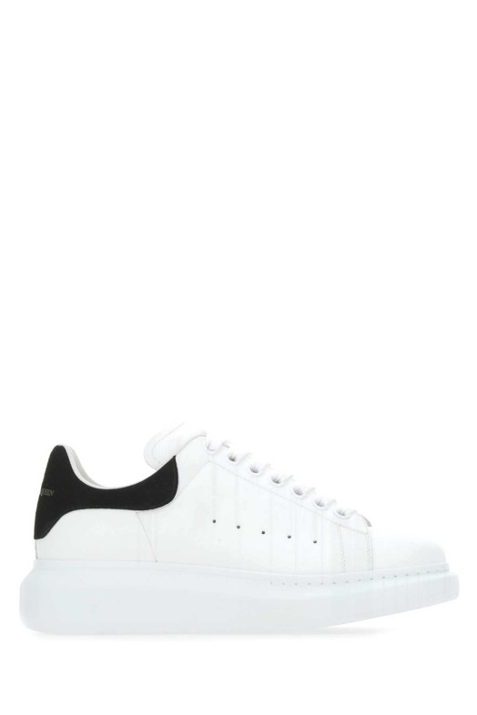 White leather sneakers with black suede heel ALEXANDER MCQUEEN (553770WHGP7)