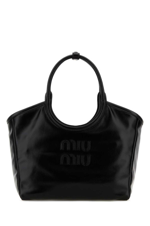Black leather IVY handbag Black MIU MIU (5BA284VOOI2IEO)