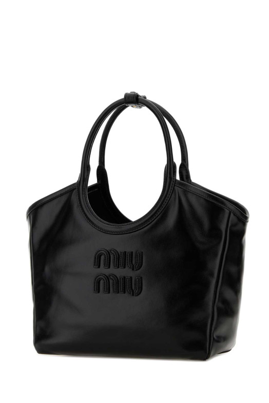 Black leather IVY handbag Black MIU MIU (5BA284VOOI2IEO)