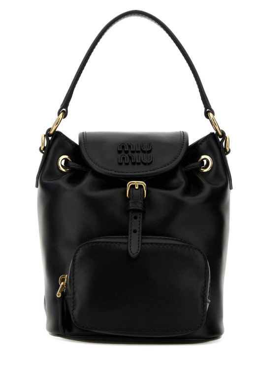 Black leather backpack Black MIU MIU (5BZ045VOOM2CRW)