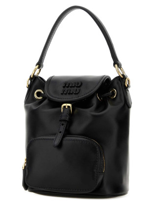 Black leather backpack Black MIU MIU (5BZ045VOOM2CRW)