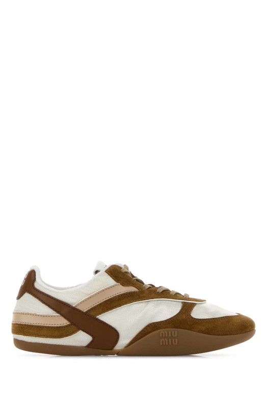 Two-tone tech fabric and suede Gymnasium sneakers MIU MIU (5E428EFA00571L)