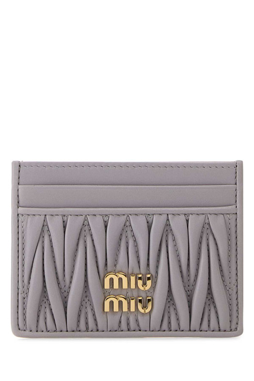 Lilac leather card holder MIU MIU (5MC076AFPP)