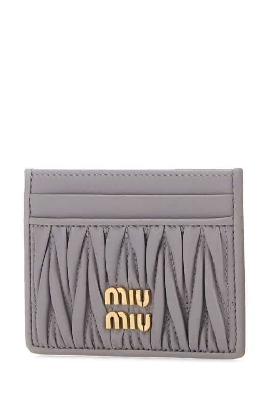 Lilac leather card holder MIU MIU (5MC076AFPP)
