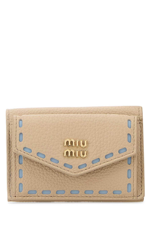 Sand leather wallet MIU MIU (5MH0212IIB)