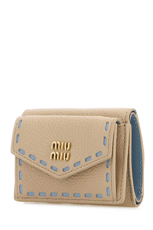Sand leather wallet MIU MIU (5MH0212IIB)