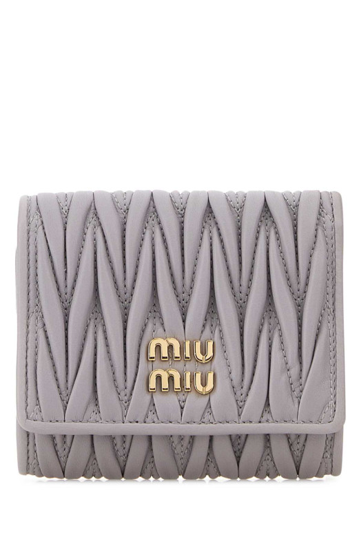 Lilac leather wallet MIU MIU (5MH033AFPP)