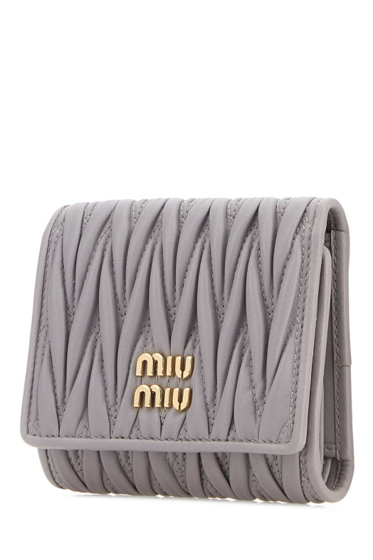Lilac leather wallet MIU MIU (5MH033AFPP)