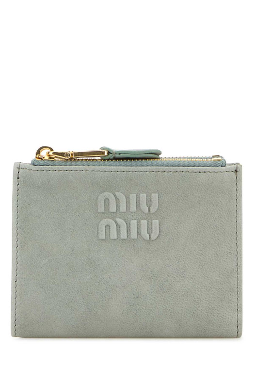 Mint green leather wallet MIU MIU (5ML024AEFX)