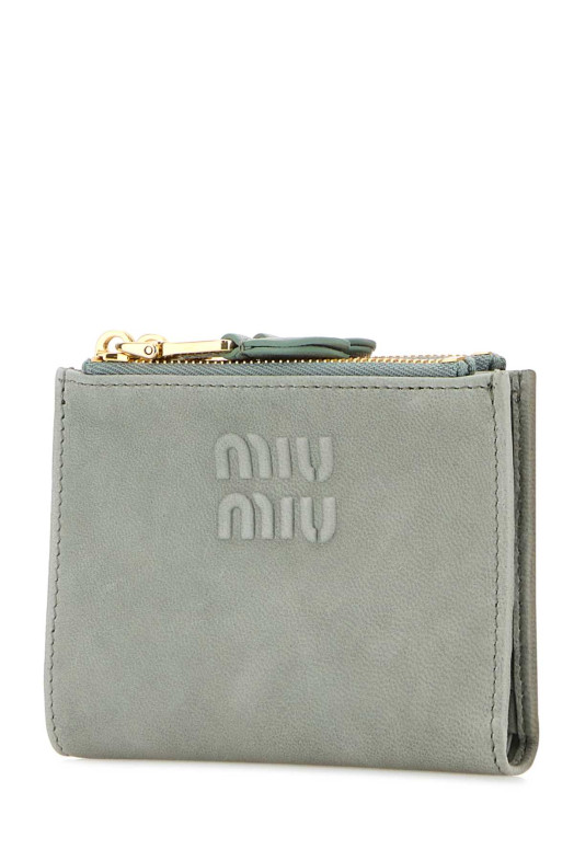 Mint green leather wallet MIU MIU (5ML024AEFX)