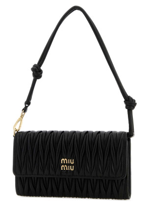 Black leather shoulder bag Black MIU MIU (5MT025AFPP)