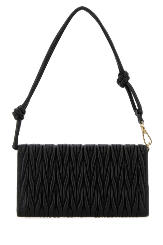 Black leather shoulder bag Black MIU MIU (5MT025AFPP)