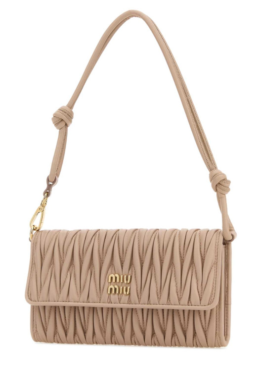 Pastel pink leather shoulder bag MIU MIU (5MT025AFPP)