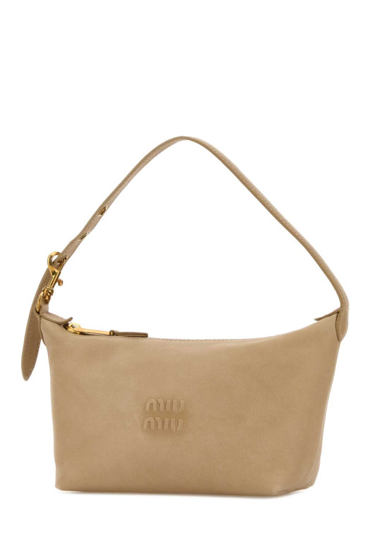 Beige leather handbag MIU MIU (5NE841AEFX)