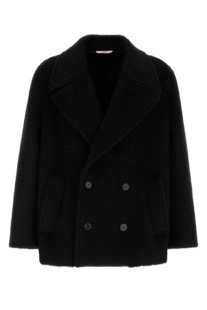 Black mohair and wool coat Black VALENTINO GARAVANI (5V0CJM39AH4)
