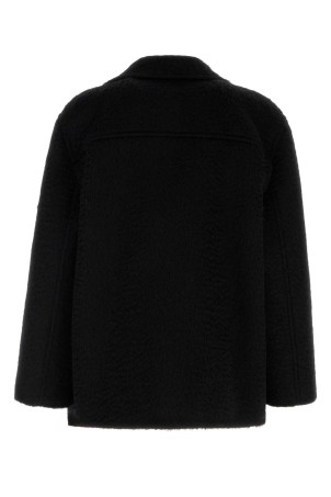 Black mohair and wool coat Black VALENTINO GARAVANI (5V0CJM39AH4)