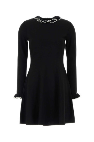 Black viscose blend mini dress VALENTINO GARAVANI (7B3KD13Y9K5)