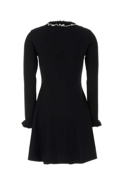 Black viscose blend mini dress VALENTINO GARAVANI (7B3KD13Y9K5)