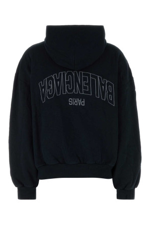 Black cotton sweatshirt BALENCIAGA (803264TSVU7)