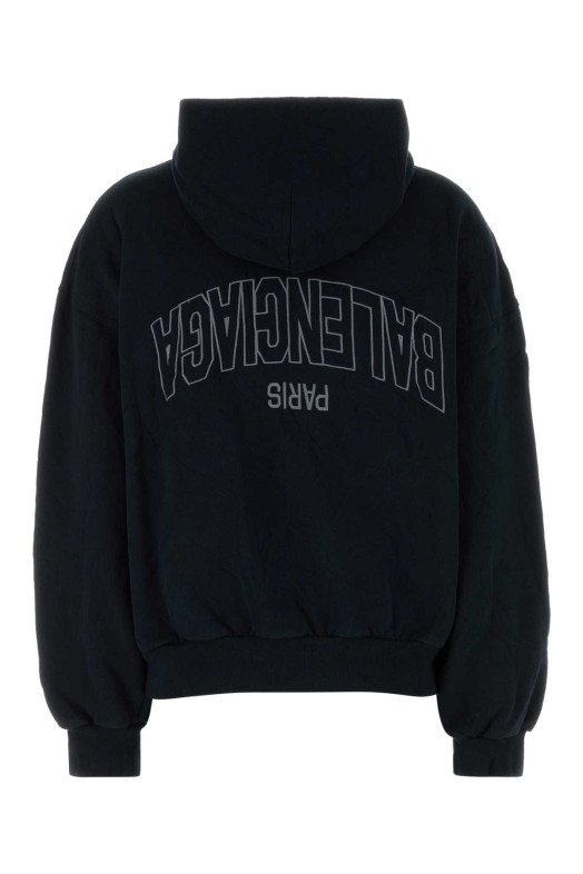 Black cotton sweatshirt BALENCIAGA (803264TSVU7)