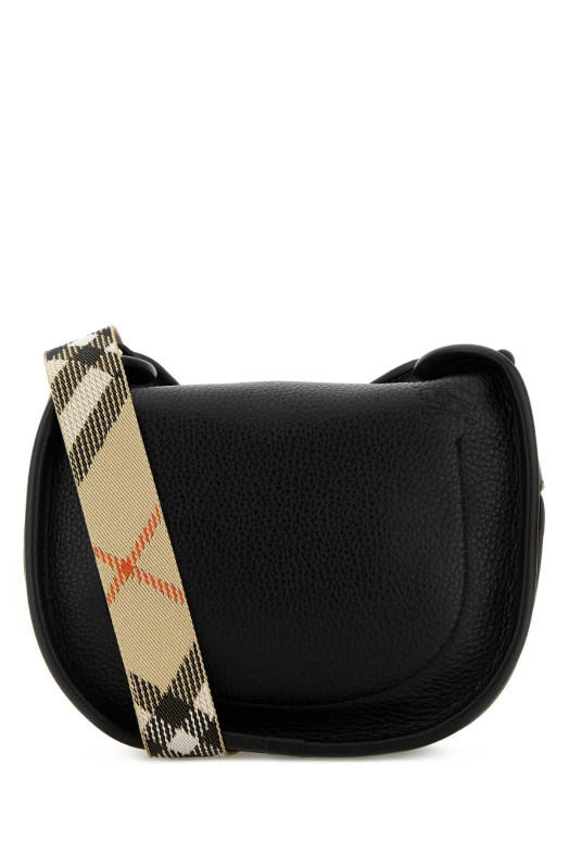 Black leather mini Messenger B Clip crossbody bag Black BURBERRY (8120693)