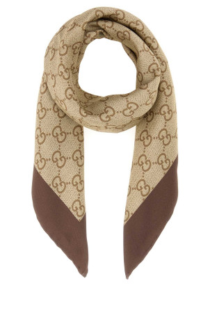 Printed silk foulard GUCCI (8652573G001)