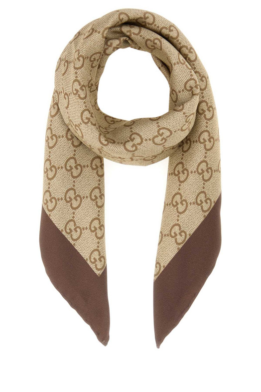 Printed silk foulard GUCCI (8652573G001)