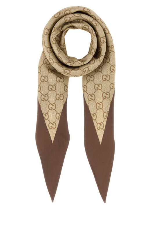 Printed silk foulard GUCCI (8653083G001)