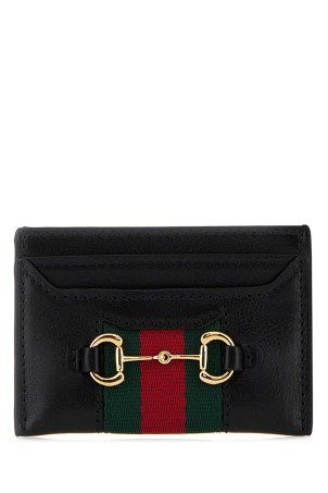 Black leather card holder GUCCI (867122AAGF7)