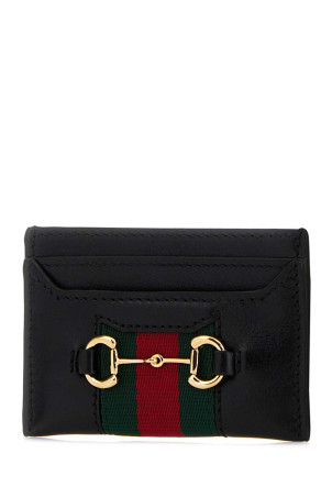 Black leather card holder GUCCI (867122AAGF7)