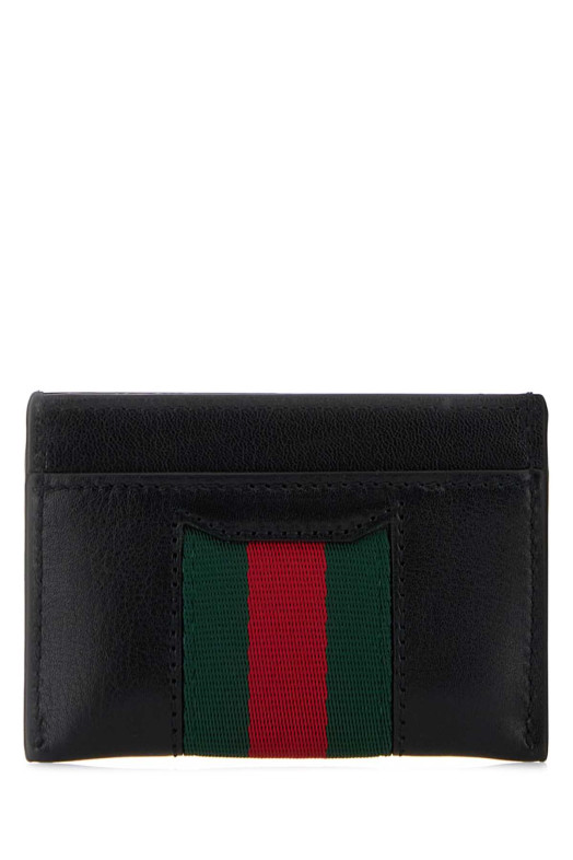Black leather card holder GUCCI (867122AAGF7)