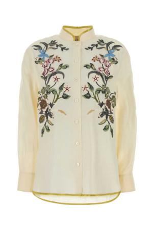 Ivory linen shirt VALENTINO GARAVANI (8B3AB8269M4)