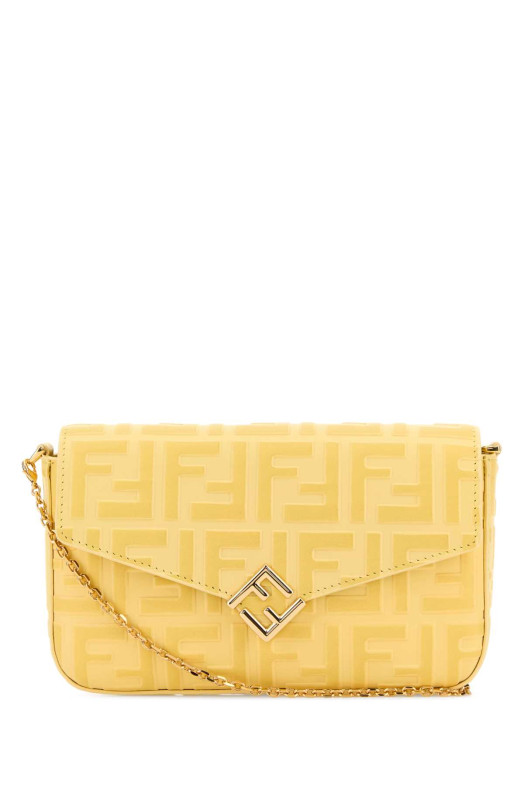 Yellow leather FF Diamonds wallet FENDI (8M0509ADYM)