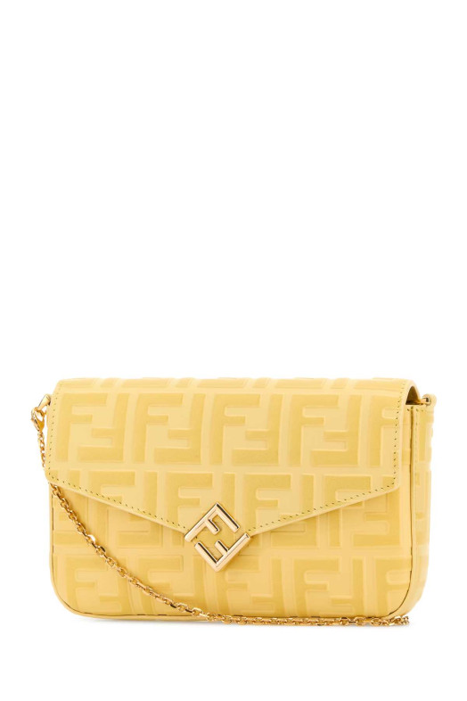 Yellow leather FF Diamonds wallet FENDI (8M0509ADYM)