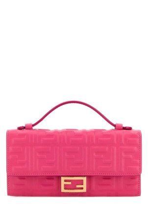 Fuchsia leather Baguette wallet FENDI (8M0565AAJD)