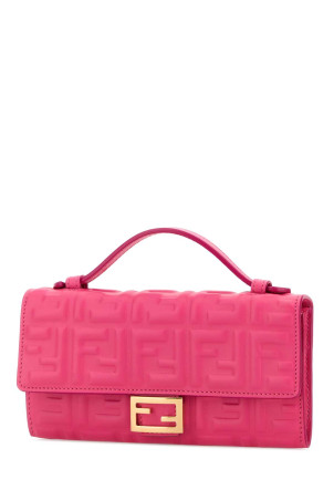 Fuchsia leather Baguette wallet FENDI (8M0565AAJD)